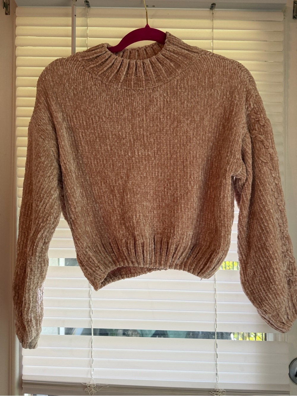Princess Polly Plush Ribbed Mock Neck Sweater in Taupe